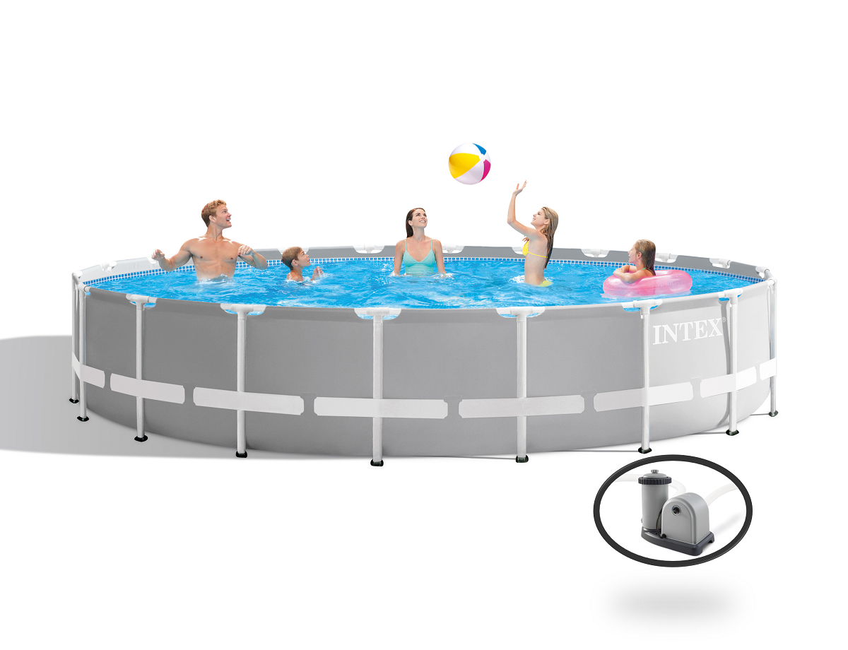 Intex Prism Frame zwembad (610 x 132 cm) met Filterpomp en Accessoires
